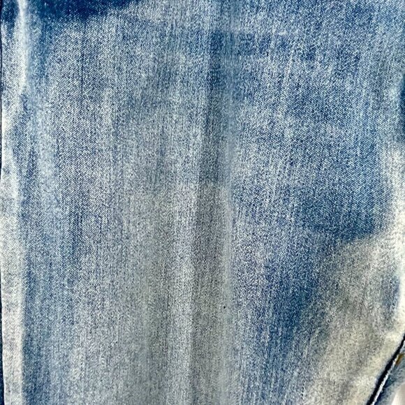 BAMBOO Y2K Low-Rise Faded Mid-Wash Embroidered Studded Skinny Jeans Womens 9/10 - Picture 9 of 14